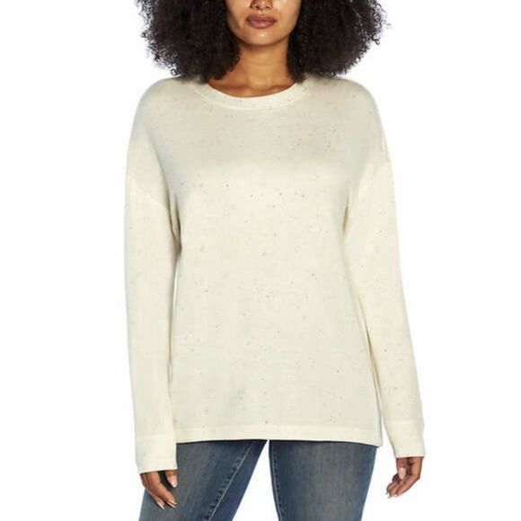 THREE DOTS Confetti Dot Active Wear Athleisure Pullover Soft Knit Size Small - Picture 3 of 10